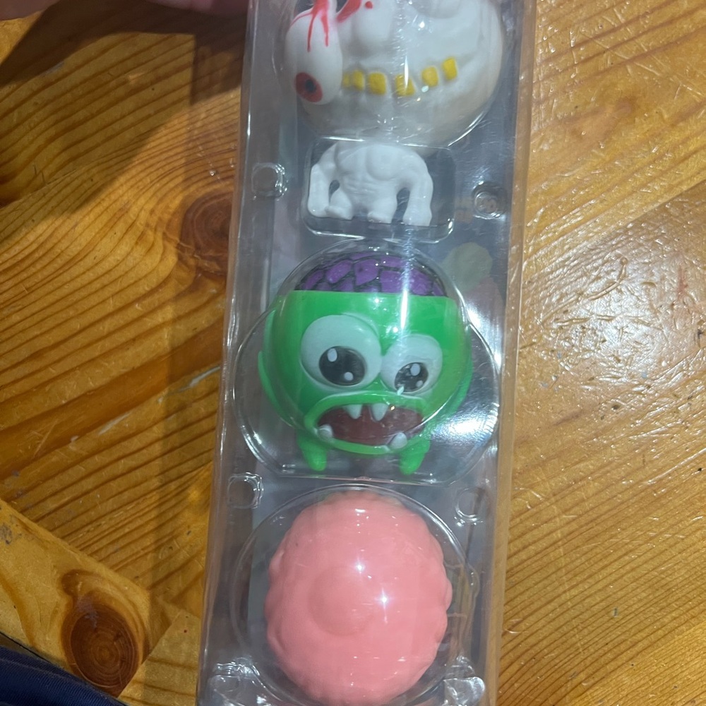 Monster and Skull Squeeze Toy Set